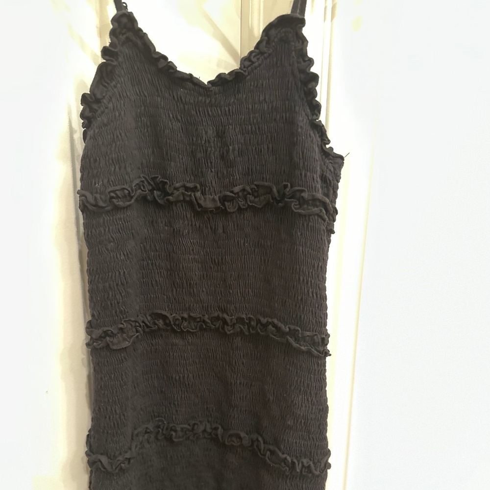 Flowers by Zoe black ruched dress - 6x